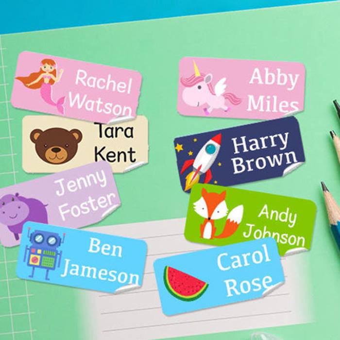 48-Pack of Personalised Kids’ Name Sticker Labels