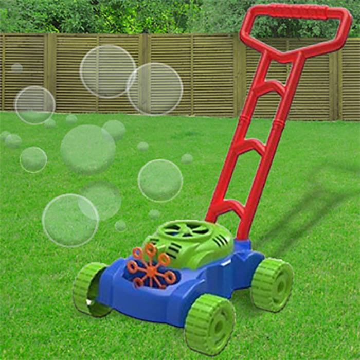 Kids Auto Bubble Blowing Lawn Mower