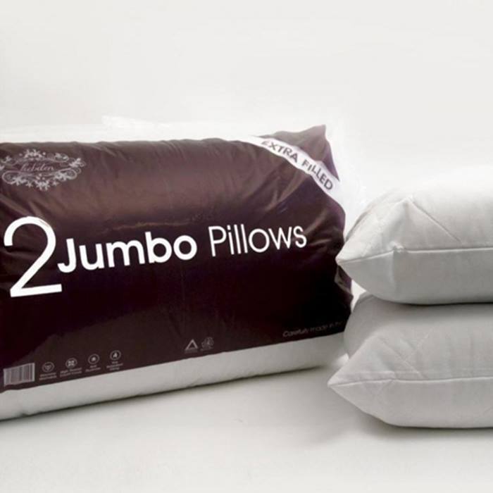 Super Jumbo Extra Filled Quilted Hotel Quality Pillows - 2 or 4