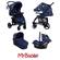 My Babiie MB200+ *Abbey Clancy Catwalk Collection* Travel System & Carrycot - Navy Stars