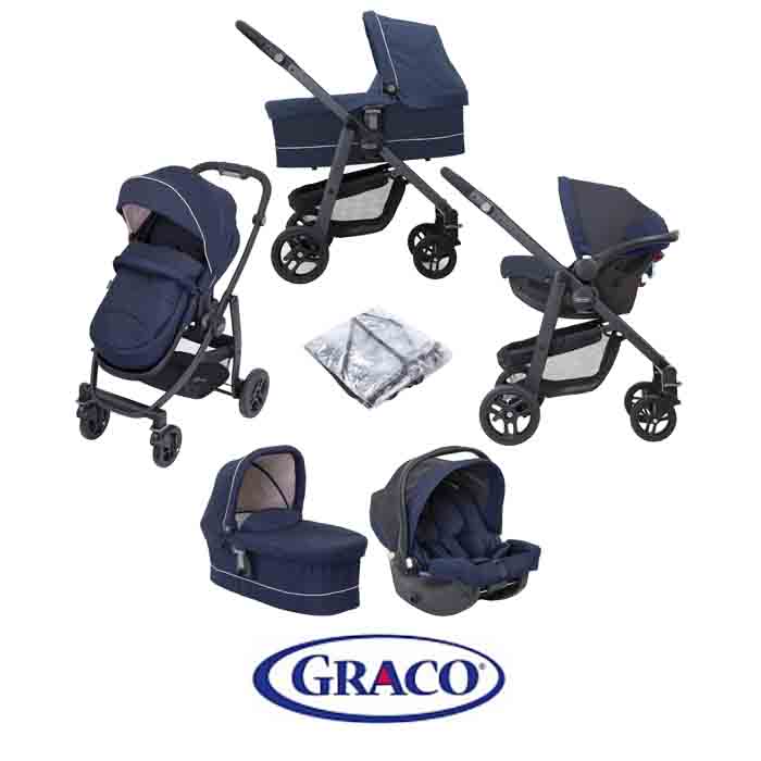 Graco Evo Trio (Snug Essentials i-Size Car Seat) Travel System with Carrycot