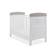 PreciousLittleOne Mini Cot Bed & Foam Mattress (White with Grey Stars)