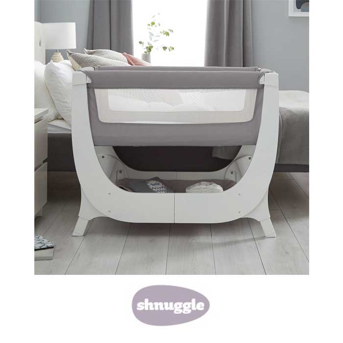 Shnuggle Air Bedside Crib with Crib Mattress