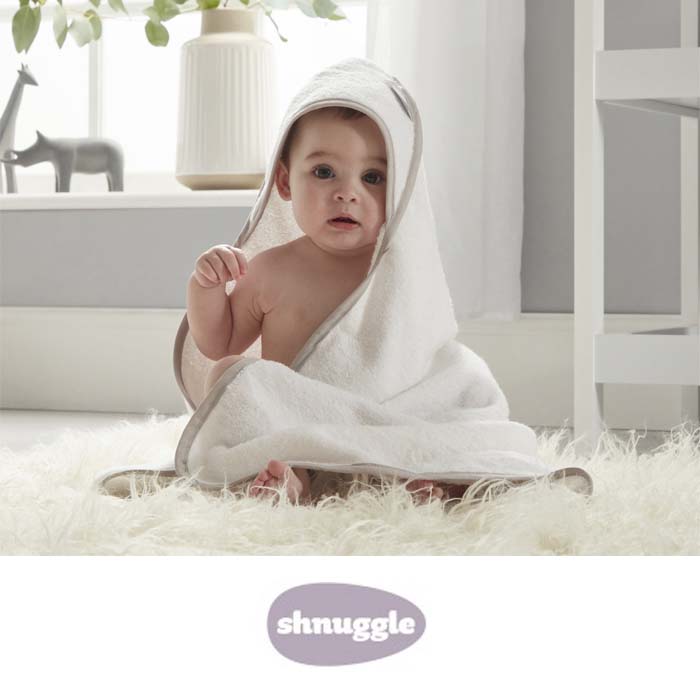 Shnuggle Wearable Luxury Hooded Wrap Towel - White