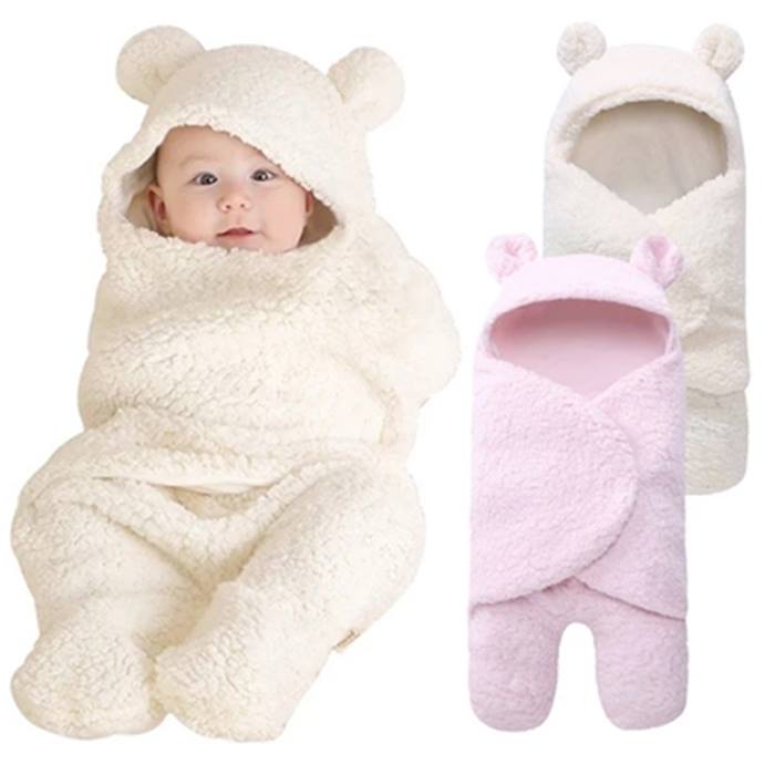 1 or 2 Newborn Thermal Swaddling Baby Blankets - 2 Colours