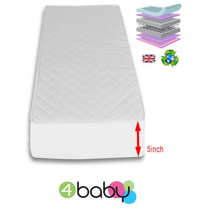 4Baby 5 Inch Deluxe Maxi Air Cool Cot Bed Safety Mattress 140 x 70cm