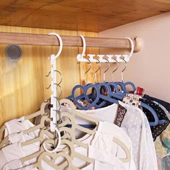 Pack of 8 Magic Wardrobe Organiser Hangers - Hang Up to 40 Items!