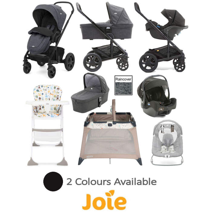 Joie Chrome DLX all You Need Travel System Carrycot Bundle