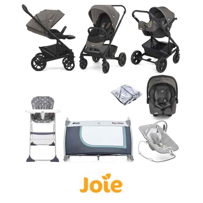 Joie Chrome (Gemm) Everything You Need Travel System Bundle
