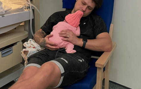 Georgia Scholes shares baby pics