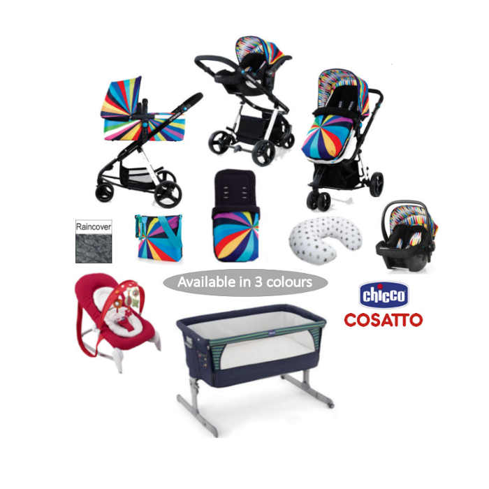 cosatto_3_in_1_pram_travel_system-giggle- GO BRIGHTLY BUNDLE new