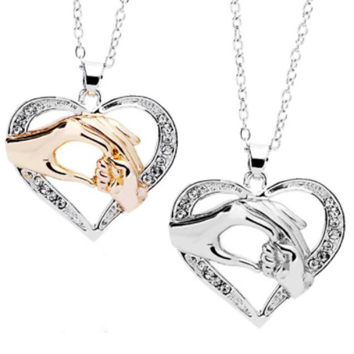 Mother & Baby Heart Necklace - 2 Colours