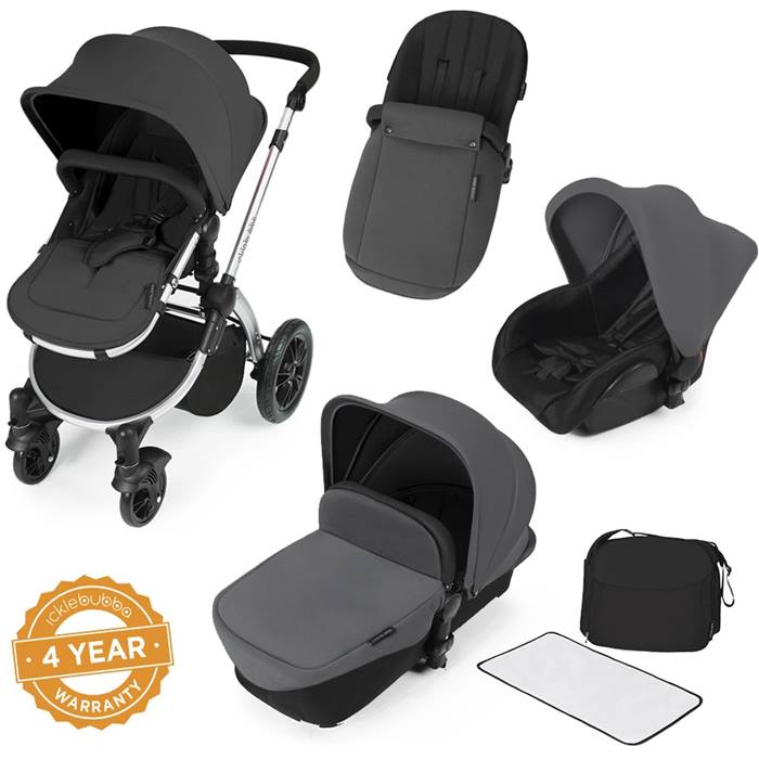 ickle bubba Stomp V2 Silver All-in-One Travel System