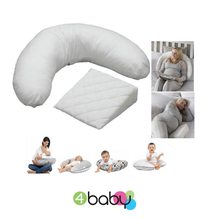 4baby 6 in 1 Nursing Pregnancy Pillow Cushion Wedge 2pc Support Pack