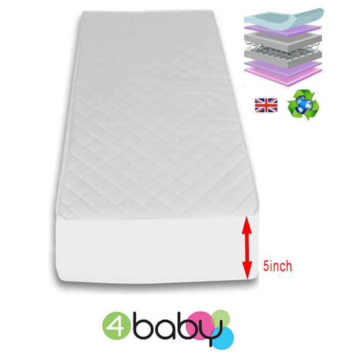 4Baby 5 Inch Deluxe Maxi Air Cool Cot Bed Safety Mattress 140 x 70cm