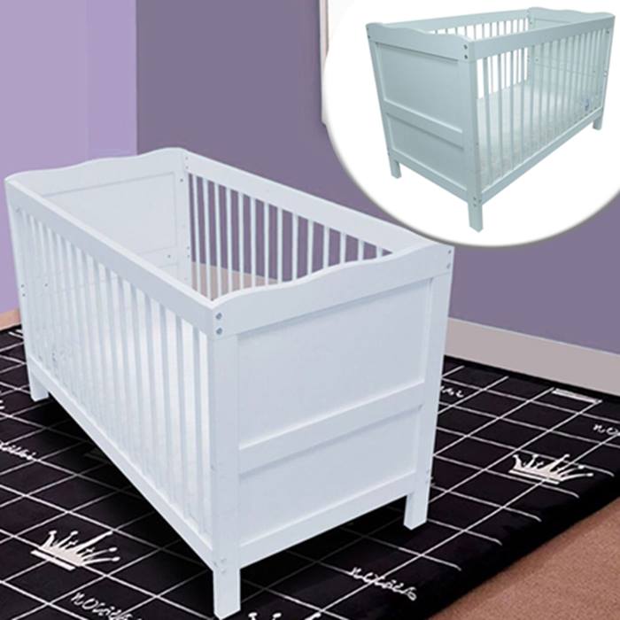 Baby Cot Bed with Optional Mattress - 2 Sizes