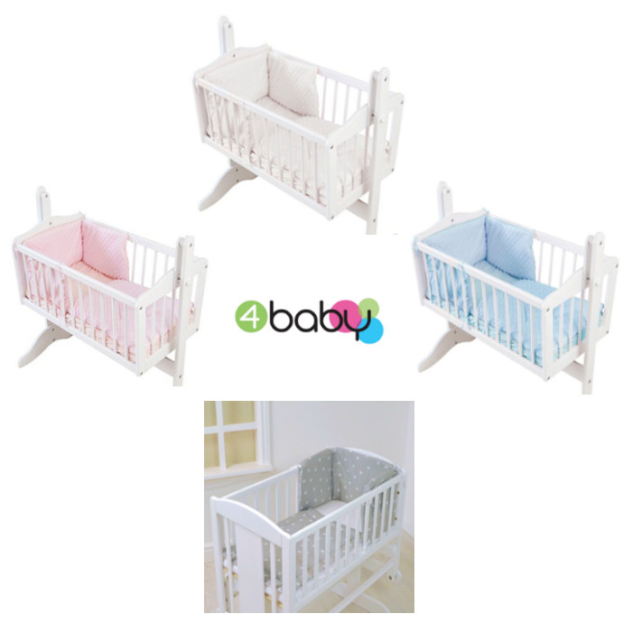 4baby Rocking Crib  Cradle Quilt  Bumper Set