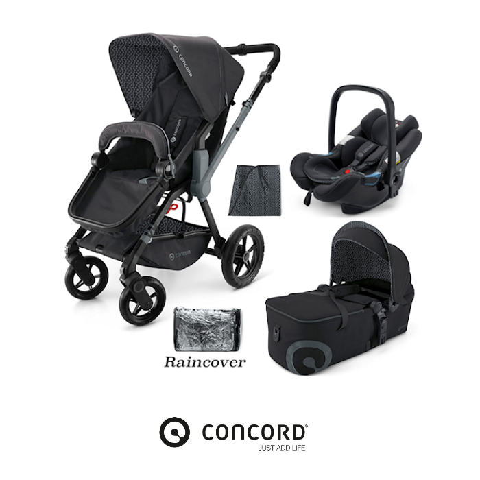 Concord Wanderer Mobility Set Travel System - Raven Black