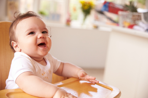 Baby development stimulating taste buds