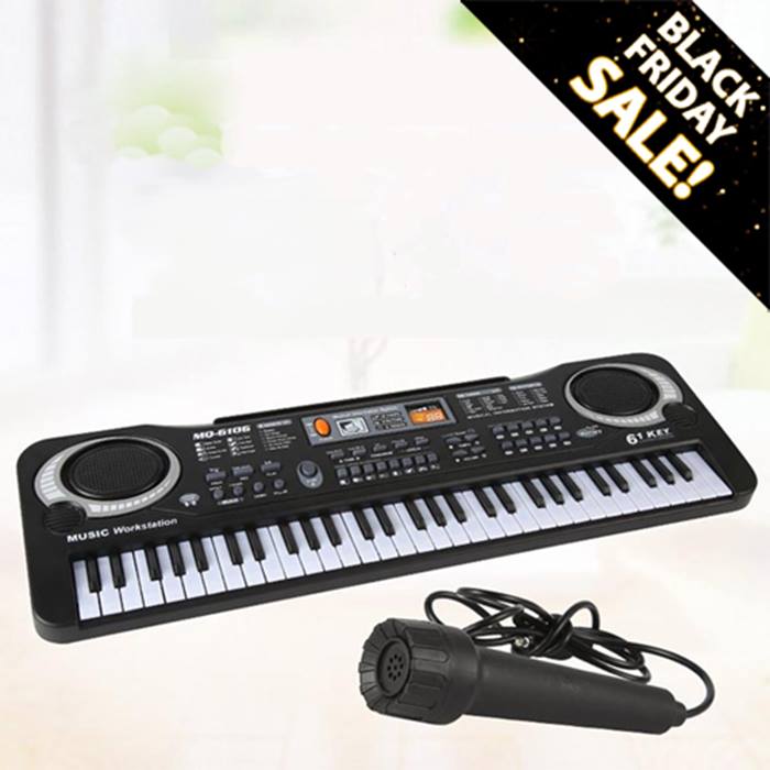 61-Key Electronic Keyboard With Microphone