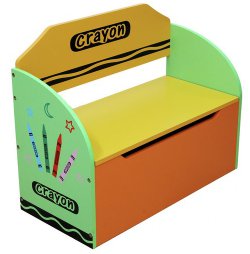 Kiddi Style Green Crayon Toy Box & Bench 250
