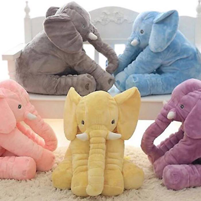 Baby Elephant Lumbar Pillow (5 Colours) - Small or Large