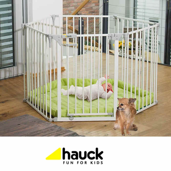 Hauck Baby Park Stair Safety Gate Playpen - White