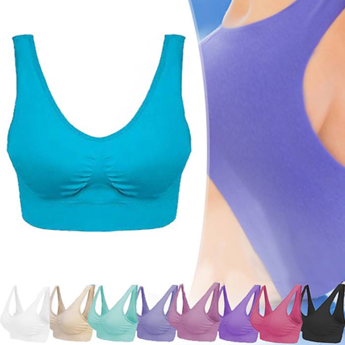 3, 6 or 9-Pack of Comfort Colour Seamless Bras - UK Sizes 8-20
