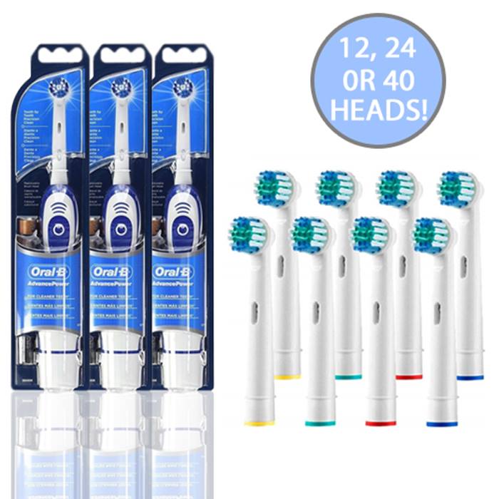 Braun Oral-B Electric Toothbrushes with 12, 24 or 40 Compatible Replacement Heads