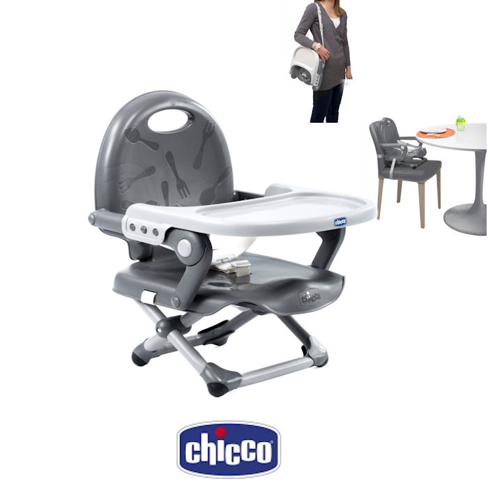 Chicco Pocket Snack Portable Highchair Booster Seat - Dark Grey