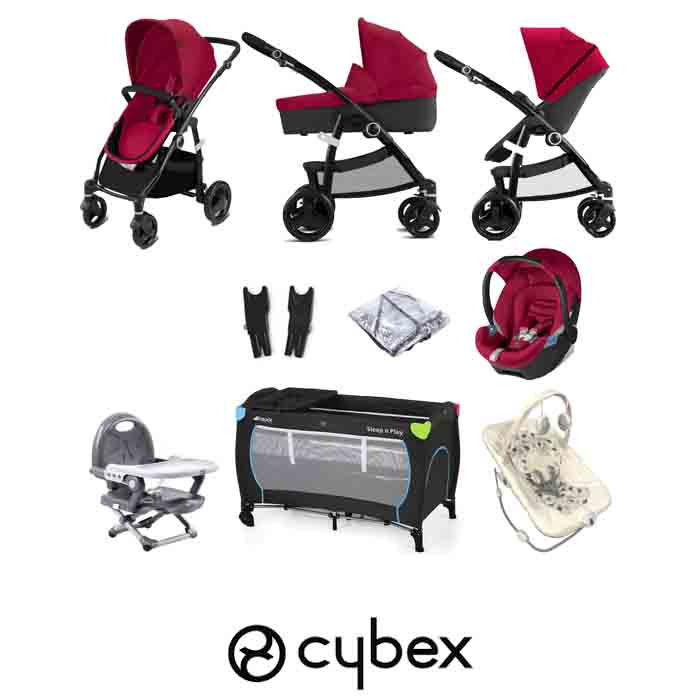 Cybex CBX Leotie Pure (Aton) Everything You Need Travel System Bundle with Carrycot