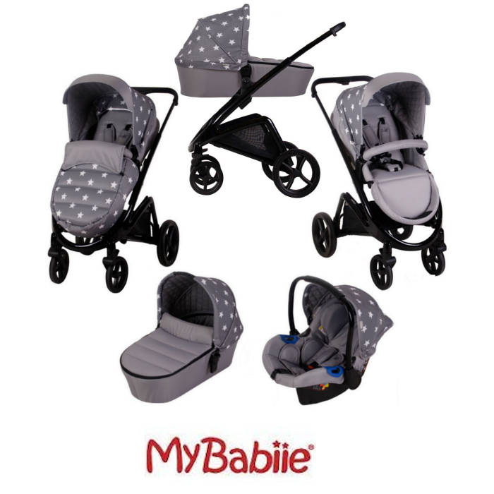 My Babiie MB300 Travel System *Billie Faiers Collection* - Grey Stars