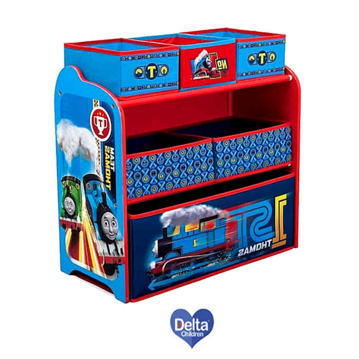 Delta Children Wooden Frame Multi-Bin Toy Organiser