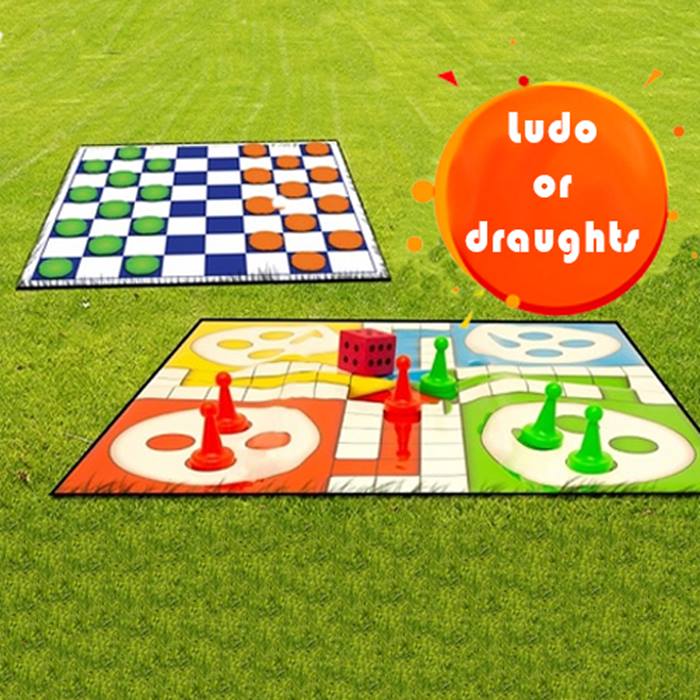 Giant Garden Game Sets - Ludo or Draughts