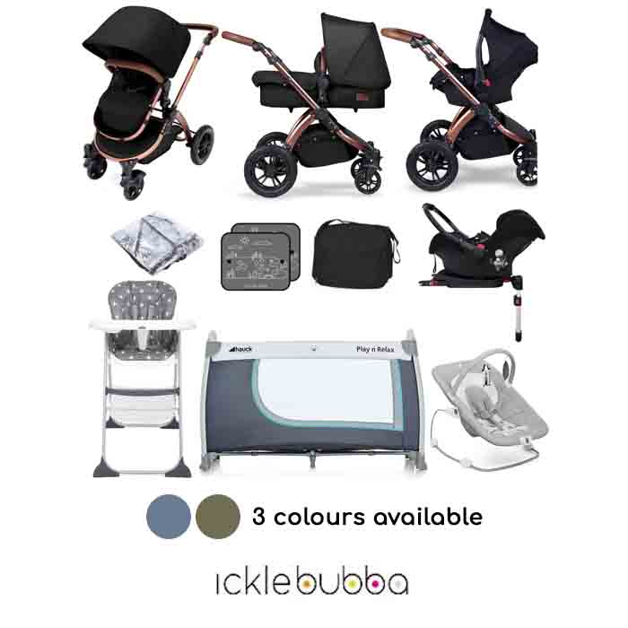 Ickle Bubba Special Edition Stomp V4 Galaxy Car Seat Everything You Need Travel System Bundle With Base