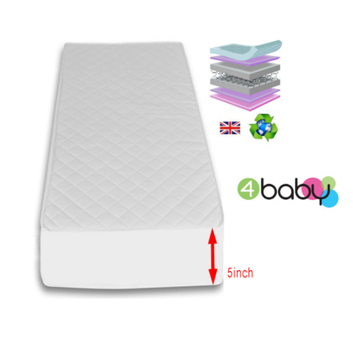 4Baby 5 Inch Deluxe Maxi Cool Cot Bed  Mattress 140 x 70cm