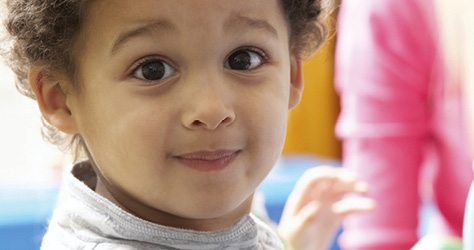 nursery boy smiling