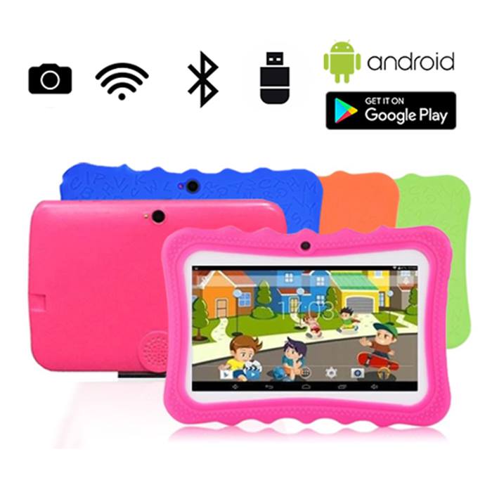 7 Inch Quad Core 8GB Wi-Fi Kids Tablet with Bumper Case - 4 Colours