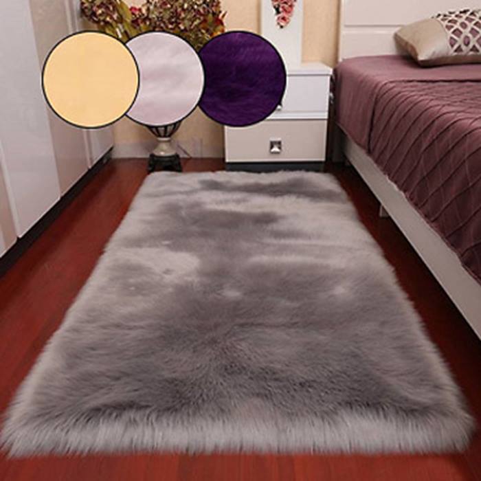 Faux Fur Fluffy Rug - 6 Colours & 5 Sizes