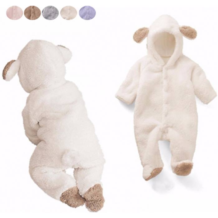 Cute Hooded Baby Romper - 5 Colours
