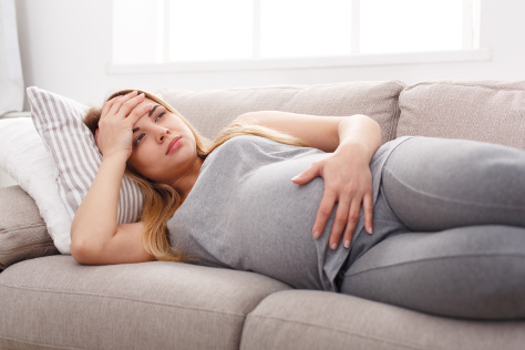 Pregnant woman worried