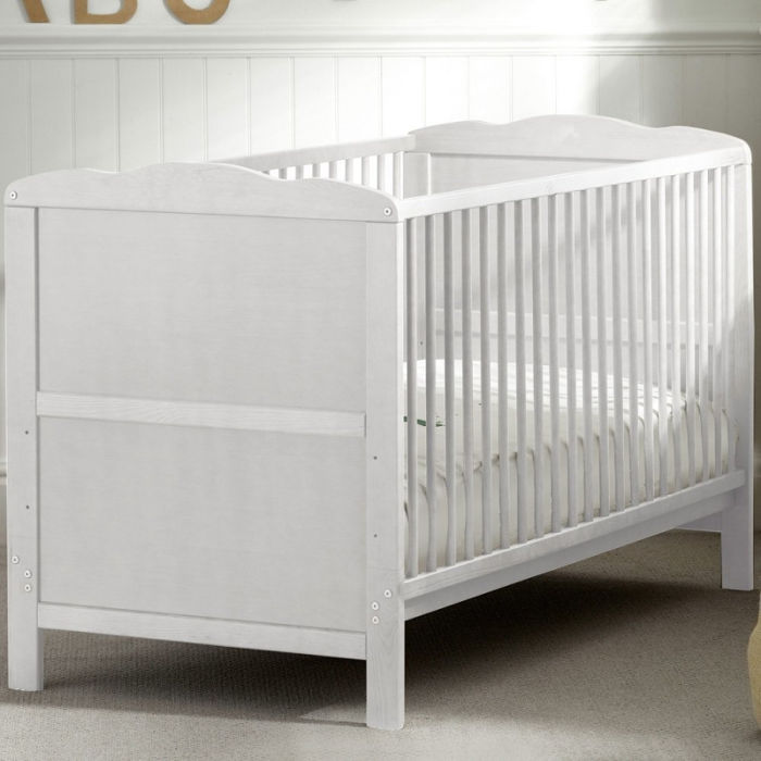 kiddies-kingdom-cot-bedtoddler-bed-140-x-70cm-white-including-foam-mattress-worth-40