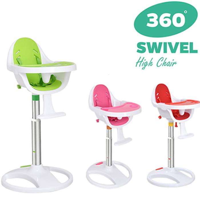 360 Swivel Baby High Chair - 3 Colours