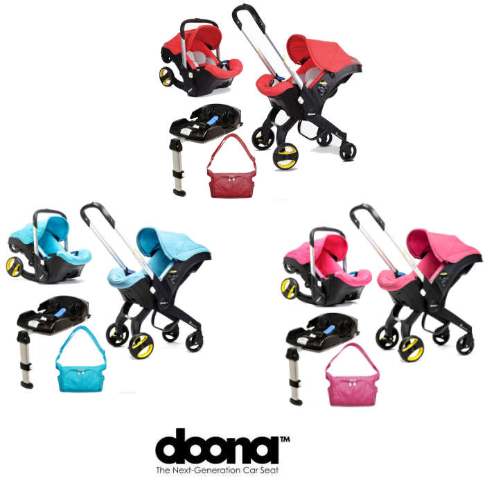 Doona Infant Car Seat / Stroller With Isofix Base & Changing Bag