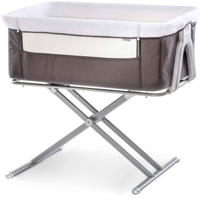 Hauck Face To Me Bedside Crib (Grey)