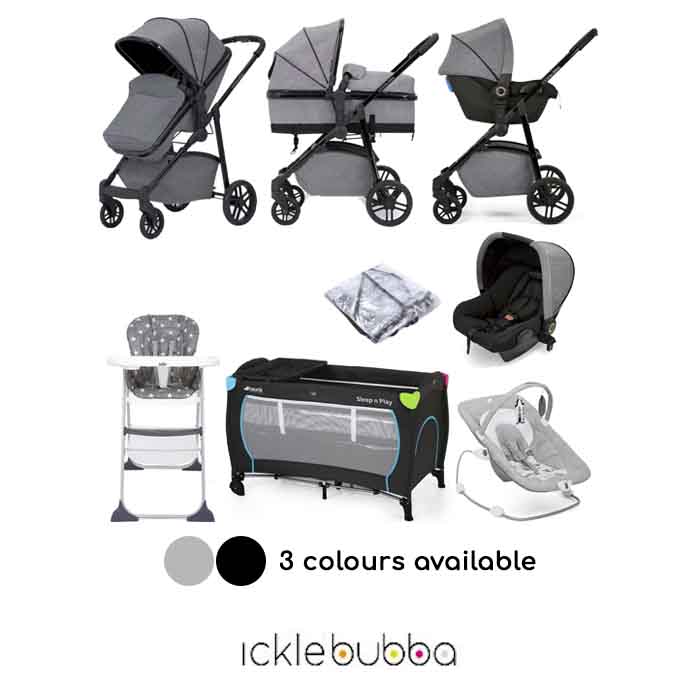 Ickle Bubba Moon 3 in 1 (Astral) Everything You Need Travel System Bundle
