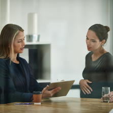 Pregnant woman at work