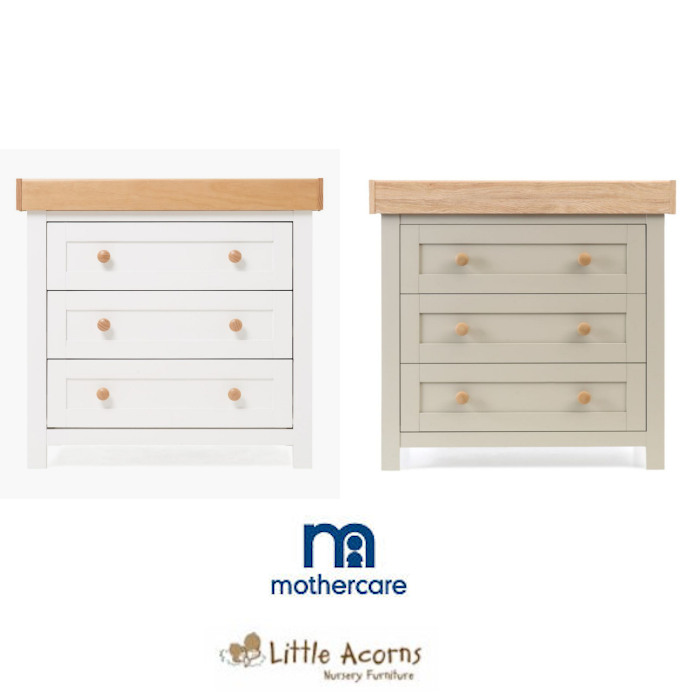Mothercare Little Acorns Lulworth Deluxe Dresser with Changing Unit