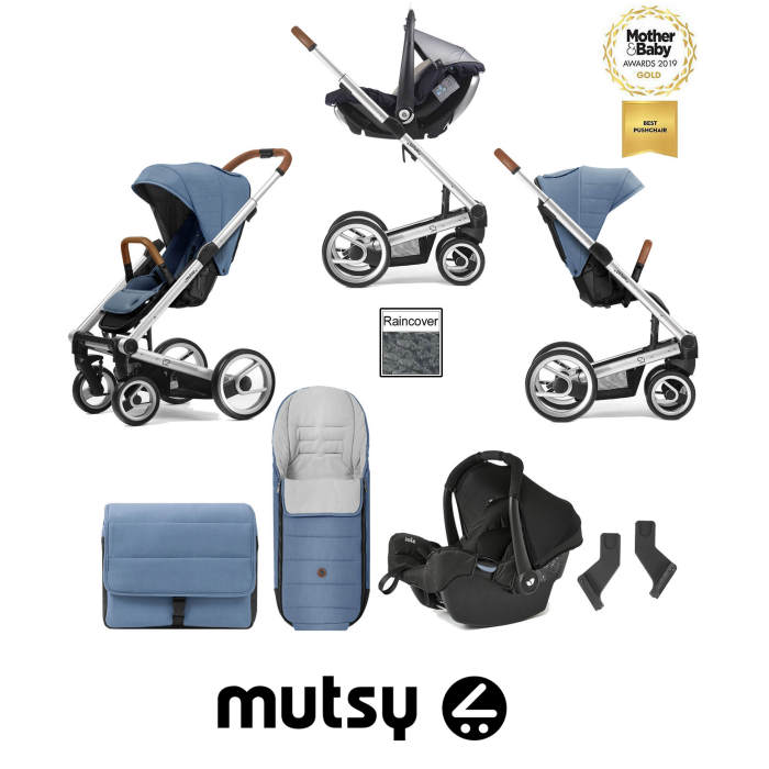 Mutsy I2 Heritage Silver Chassis Travel System