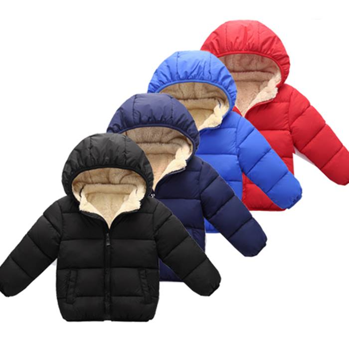 Kids' Puffer Winter Jacket With Faux Fur Lining - 4 Colours & 5 Sizes